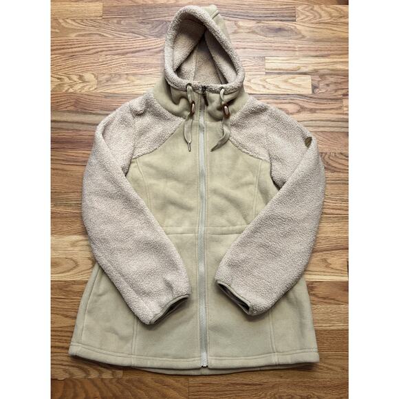 Koolaburra by UGG Jacket Women's Sz Small Beige Hooded Sherpa Pockets Full Zip - Picture 2 of 10